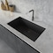 Ruvati 30"x18" Granite Composite Undermount Sgl Bowl Kitchen Sink, Blk RVG2030BK - alternate 1